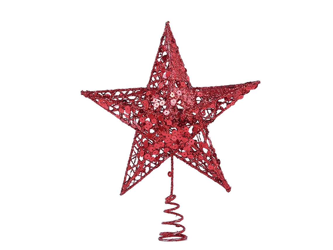 Estrella Navideña de 10 Polegadas, Decoração Navideña Brilhante, Estrella Navideña, Roja* ZYBLSSBB