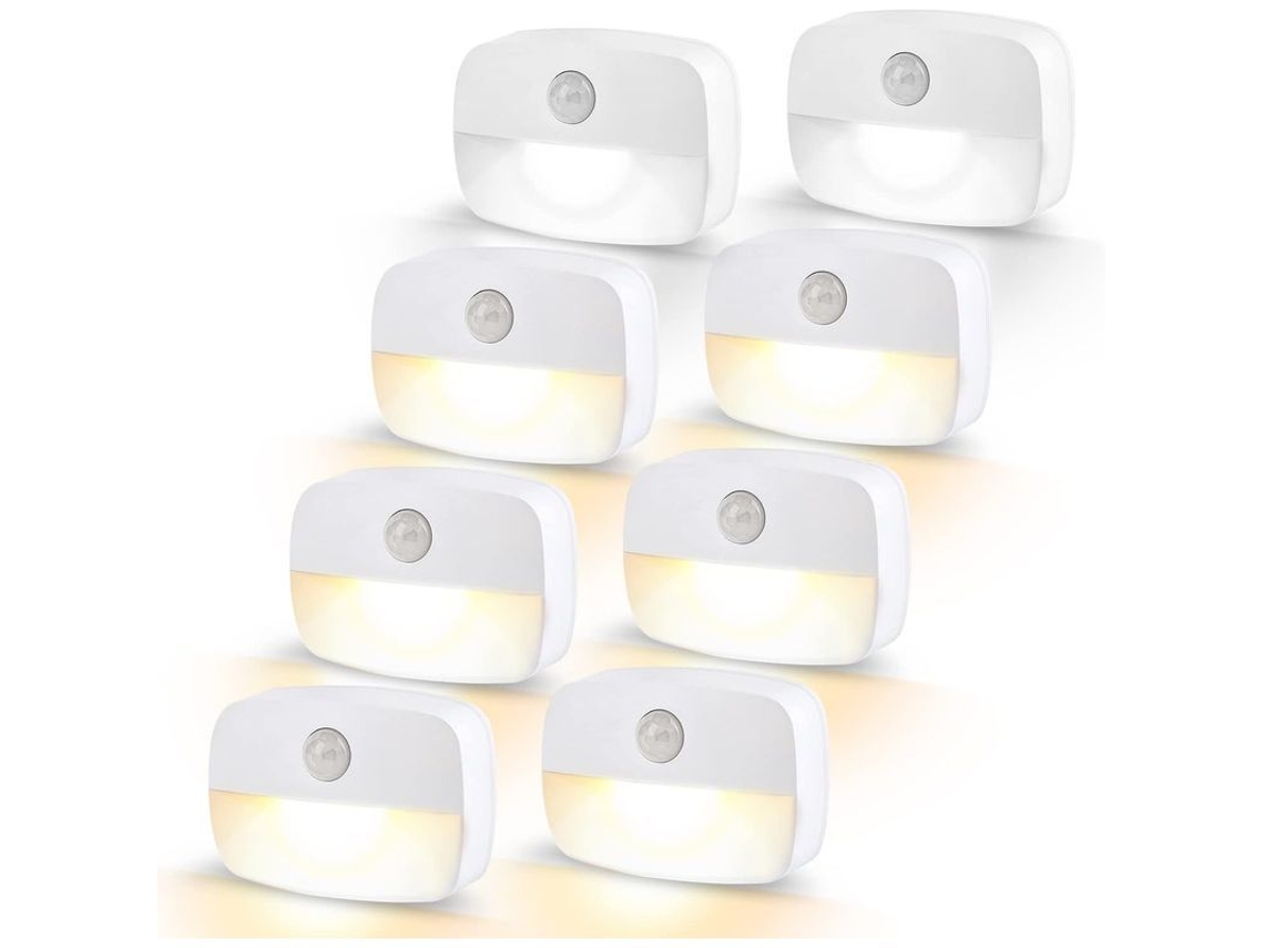 Luz Noturna com Sensor de Movimento 8 Unidades Nova Line para Escadas e Armários