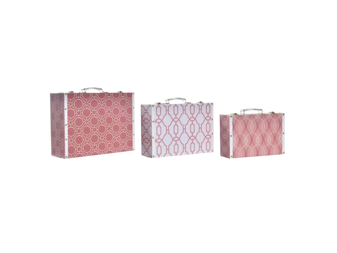 Conjunto de 3 Caixas de Lona de Madeira Laranja, 40x31x15cm ALEXANDRA HOUSE LIVING