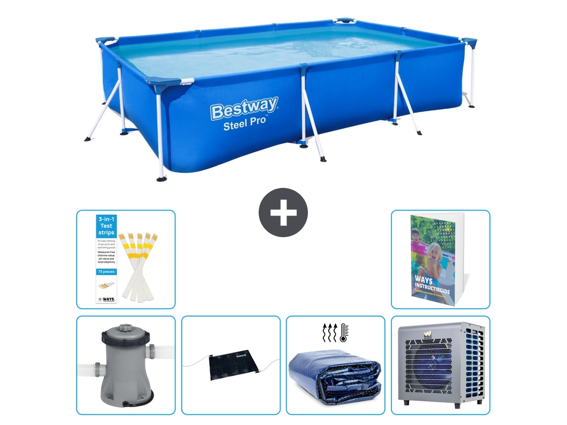 Bestway Piscina Bestway Steel Pro Retangular - 300x201x66 Cm - 7-peças S216