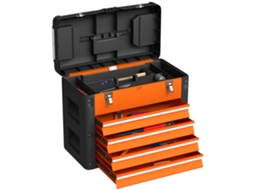 Caixa de ferramentas vazia com 4 gavetas, mini box de aço, 49,7x25,3x40,7cm