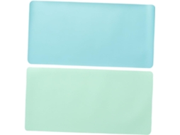 Mousepad Grande De 80x40cm Com Dupla Face Em Pu Verde E Azul Claro Confortável E Prático Para Lapt Gokoco