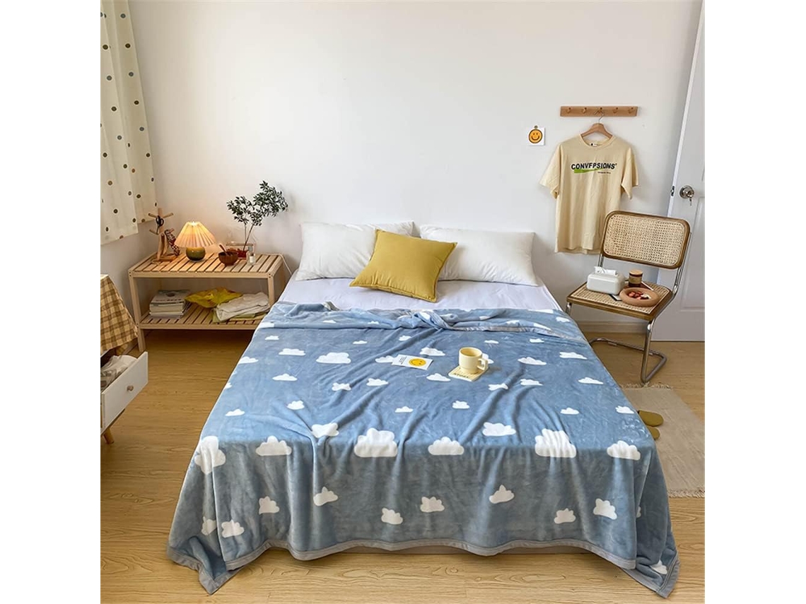 Manta de Inverno Fansu com Estampa Nórdica Fofa Macia e Quente em Flanela Grossa Ideal para Cama Crianças Sofá