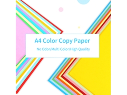 Papel de cópia colorido a4 100 folhas 70gsm para impressão cópia escrita e artesanato