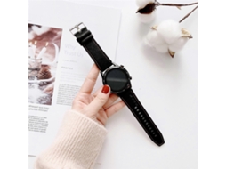 Pulseira De Couro Com Textura De Lichia Para Huawei Watch Gt2 Pro (preta)