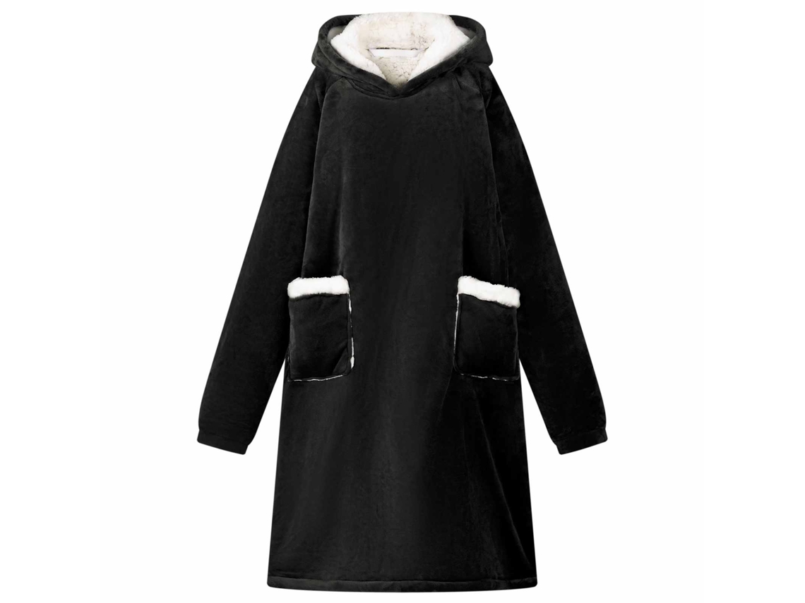 Vidaxl Sweatshirt Manta Preto M Fleece E Flanela