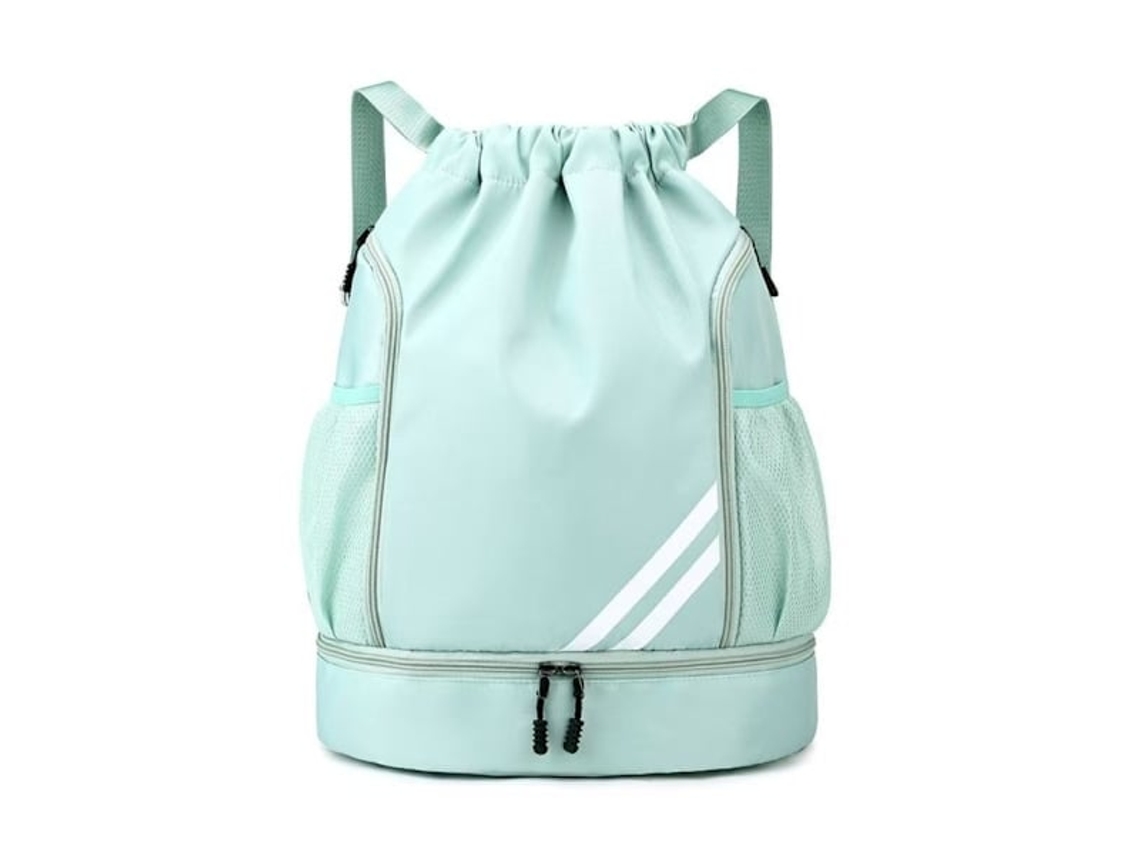 Mochila Impermeável Com Cordão Para Crianças E Adultos, Bolsa De Ginástica Grande Capacidade, Material Pe Unissex, Inclui Compartimento Para Sapatos