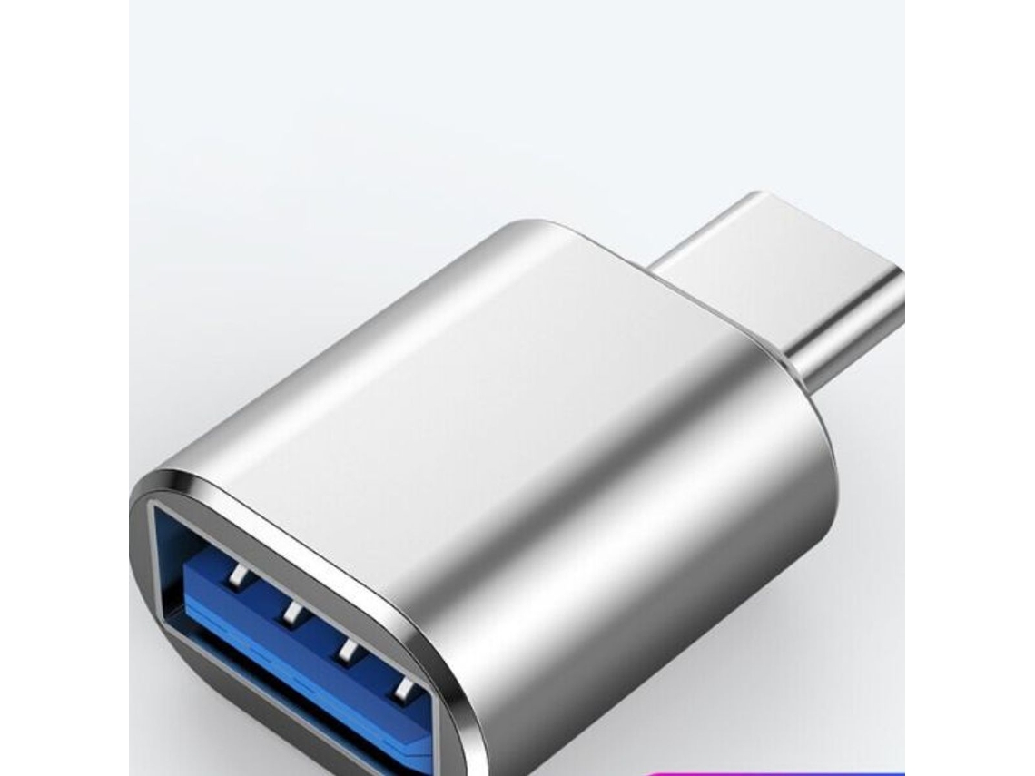 Adaptador Usb C Para Usb 3.0, Alumínio Prateado Brilvibera