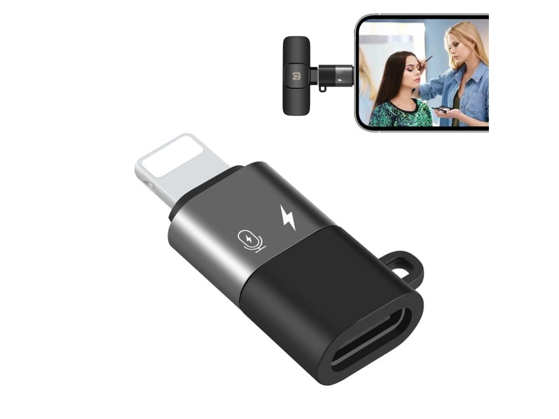 Adaptador Otg De Type-c Para 8 Pin Conversor Preto