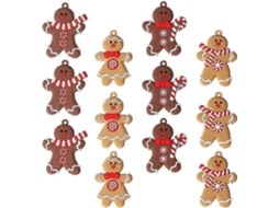 Enfeite De Natal Em Formato De Boneco De Gengibre Jbr03 Olysi Shop (24 Peças)