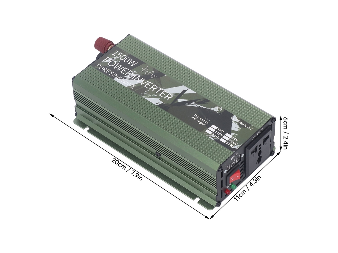 Inversor De Onda Sínusica Pura De 1500w Com Ventilador De Refrigeração | Laxiscreed