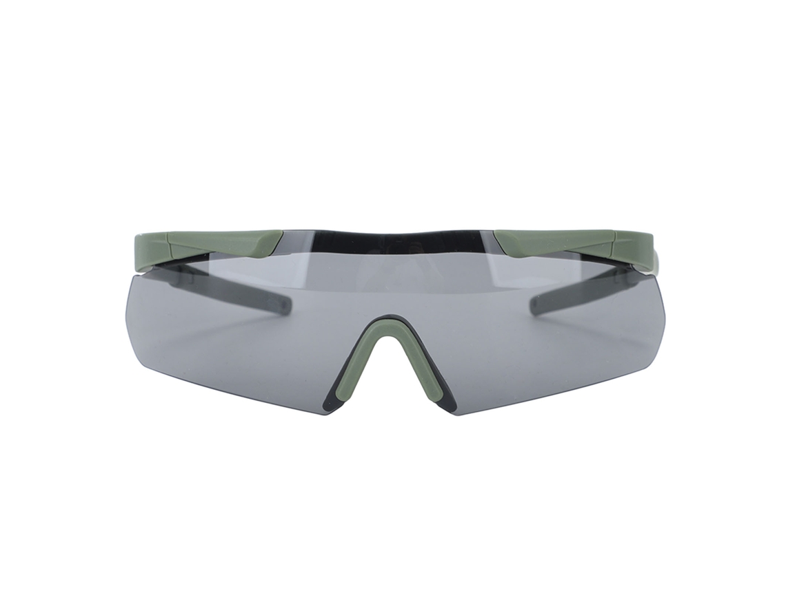 Óculos de Proteção Desportiva Unissex com Lentes Intercambiáveis, Resistentes ao Vento e Estojo Duro Cor Verde OD | S/MARCA