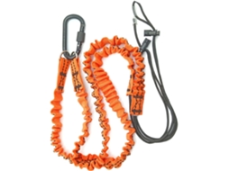 Fita métrica profissional de segurança para ferramentas em grandes alturas, com gancho e trava roscada, ideal para corda resistente.