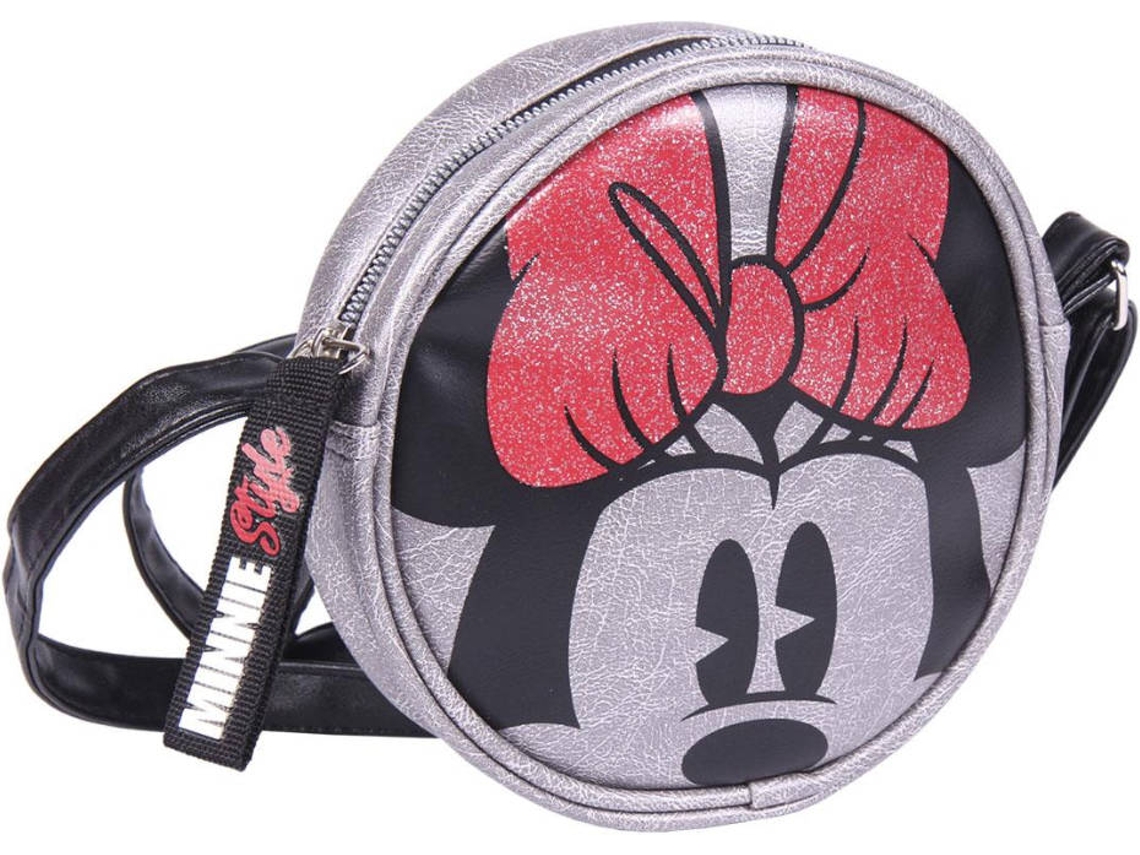 Mala Tiracolo MINNIE MOUSE (Cinzento - Poliuretano - 18x18x4 cm)
