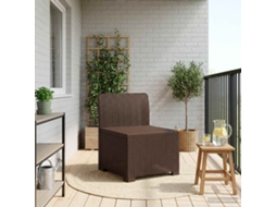 Vidaxl Sofá De Jardim 1 Lugar Look Rattan Pp Castanho