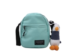 2026 bolsa Messenger Trendy para Jovens, Mini Mochila de Lona, Design Quadrado Vertical, Fecho Zipper, Costura Automotiva, Tamanho Pequeno