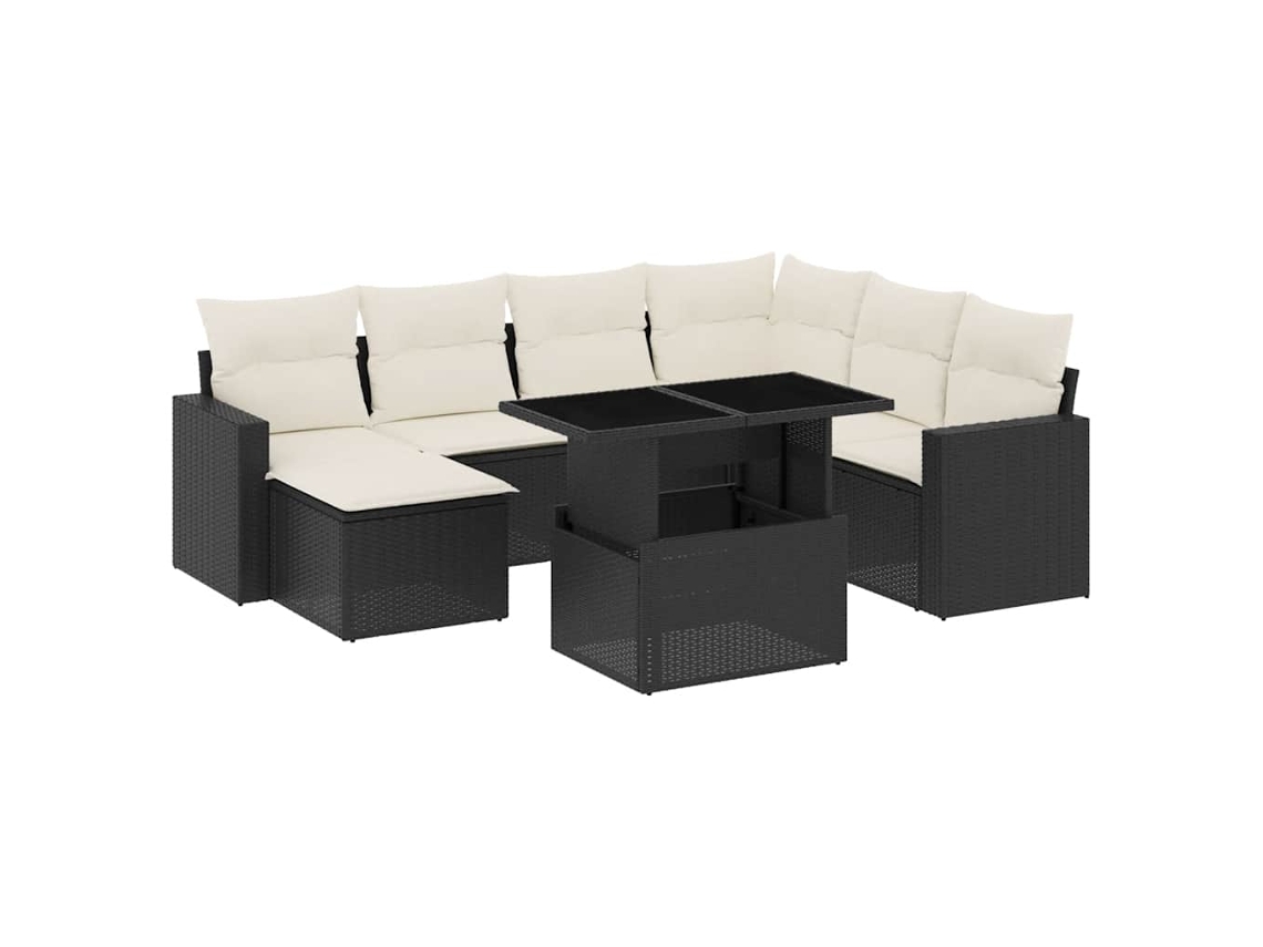 Garden Sofa Set, Garden Sofa Sets Vidaxl Preto Rattan / Vime (n/a)