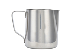 Espumador De Leite Em Aço Inoxidável 304, 350ml, Com Escala Interna E Bico Pontiagudo Para Uso Doméstico E Na Cozinha