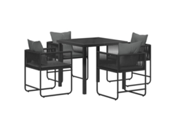 Maison Exclusive - Conjunto De Jantar Para Jardim 5 Pcs Preto E Anthracite