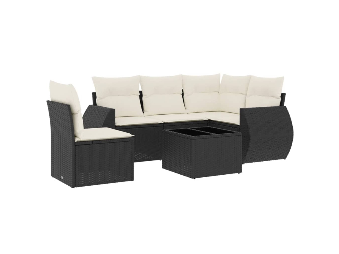 Garden Sofa Set, Garden Sofa Sets Vidaxl Preto Rattan / Vime (n/a)