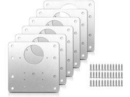 Kit Com 6 Peças De Placas Reparo Para Dobradiças Armário Parafusos, Suportes De Aço Inoxidável Para Reparo Dobradiças