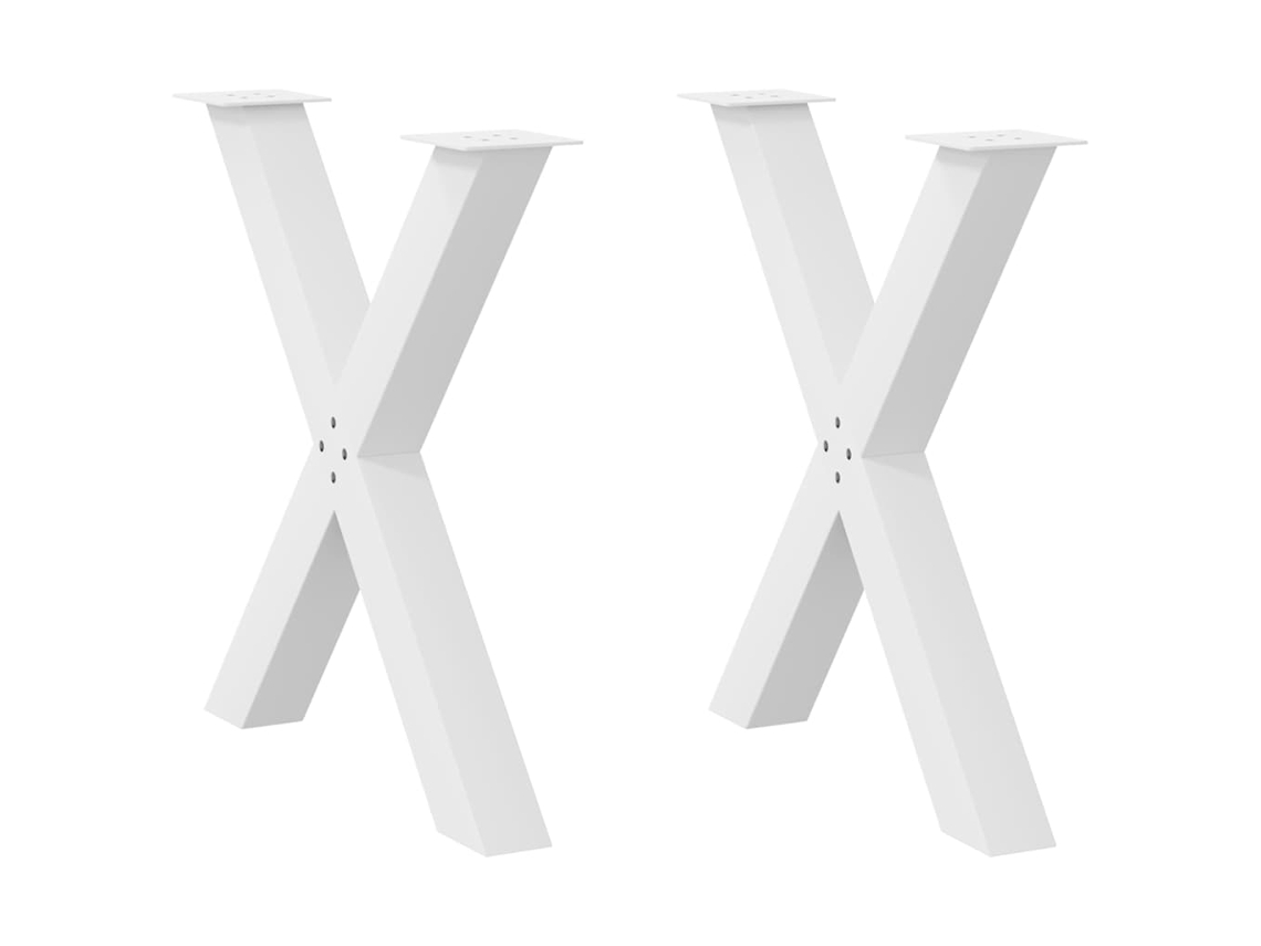 Dining Table Leg, Dining Table Legs Vidaxl Branco Aço (70 X (72-73) Cm (80 Mm))