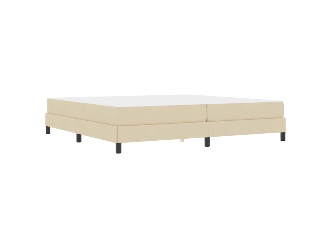 Conjunto 1 Cama Box Vidaxl Creme Tecido (200 X 200 Cm)