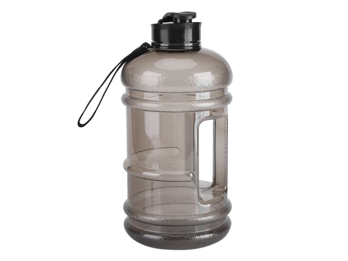 Garrafa de água grande para esportes ao ar livre, camping e academia, 2,2 L, preta, Brilvibera