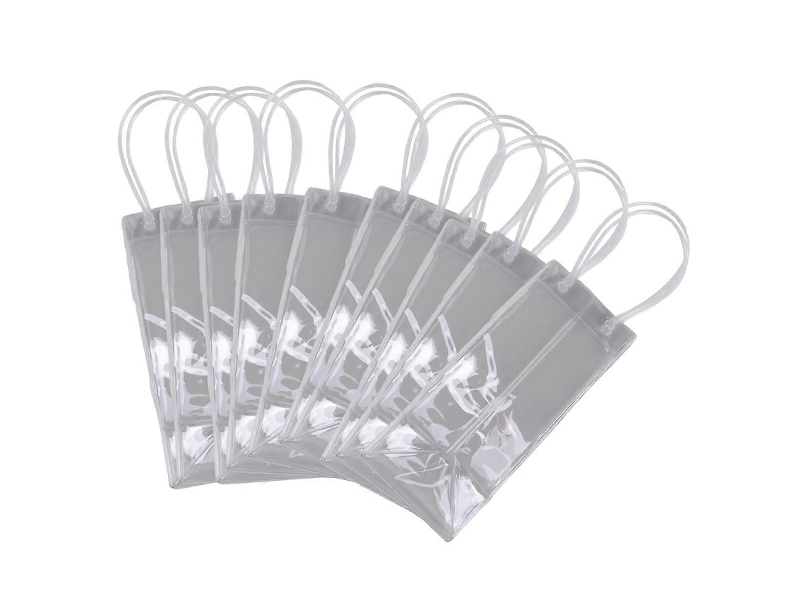 Pacote com 10 bolsas para resfriamento de vinho, bolsa térmica portátil de PVC para garrafas de vinho, bolsa térmica para champanhe Slowmoose