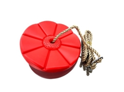 Mali balanço de Disco de Plástico Resistente com Corda Pe para Crianças Brinquedo Exterior Vermelho