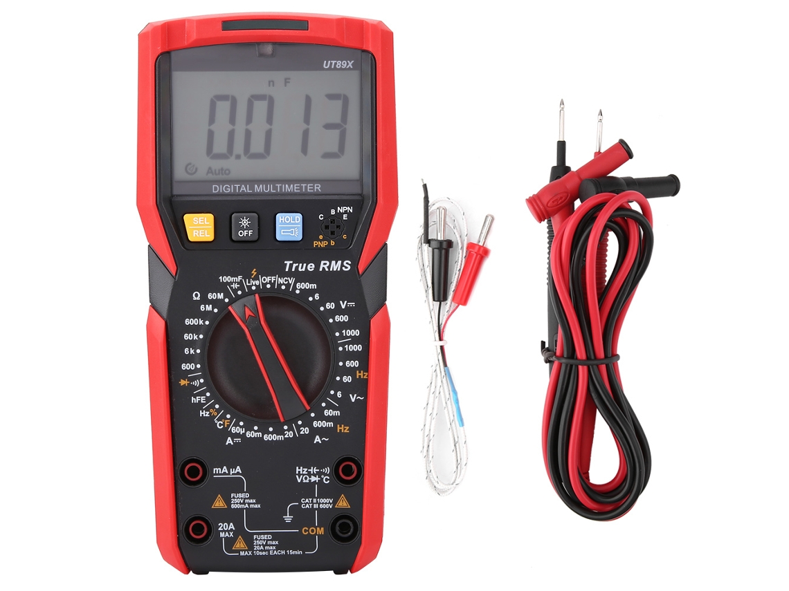Multímetro Digital Uni T Ut89x Com Detecção Nvc, Medição De Temperatura E Teste De Led