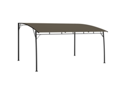 Vidaxl Toldo Para-sol De Jardim 4x3x2,55 M Cinzento-acastanhado