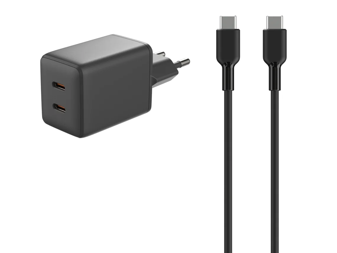 Kit Carregador Parede GOODIS 45W (1M - C+C - Preto)