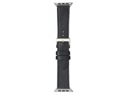 DBRAMANTE1928 Pulseira de Couro Bornholm para Apple Watch 42-44 Mm 42-44 Mm Preto / Prateado