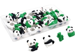 Conjunto De 20 30 Tachinhas Decorativas Em Formato Panda, Ideais Para Quadro De Cortiça, Com Estojo E Tachinhas Para