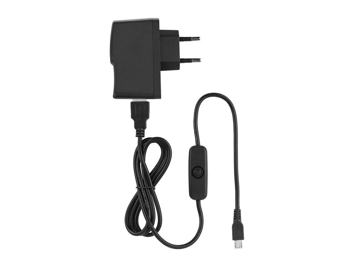 Carregador (fonte De Alimentação Split 2a, Com Cabo Com Interruptor, Compatível Com Raspberry Pi 2/zero)