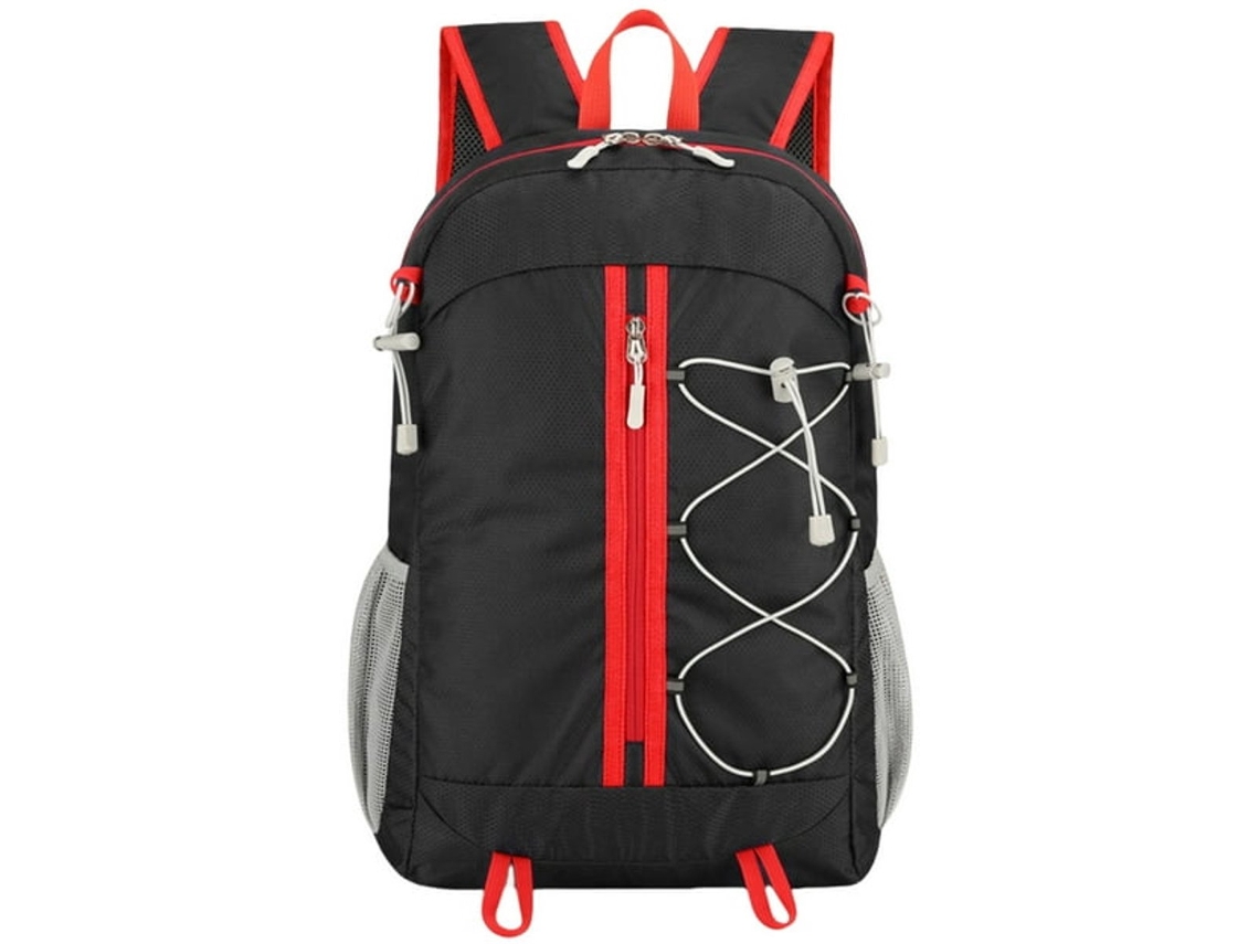 Mochila Dobrável Para Caminhadas, Mochila Leve Para Camping, Trilhas E Viagens, Alças De Malha Respirável, 31x18x45cm Preta