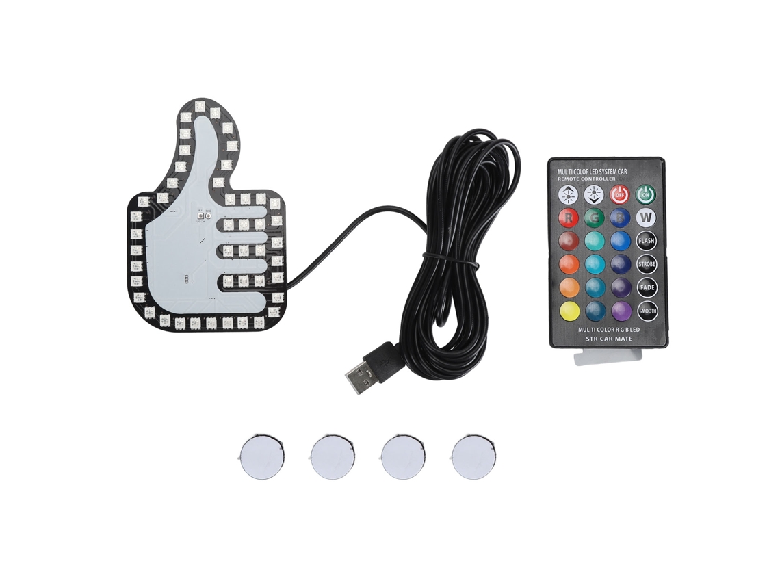 Luz Led Gestual Carro Controle Remoto 5v