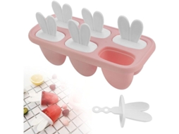 2026 molde de Sorvetes Conejo Diy Reutilizável com Palitos Material Pp de Grau Alimentar