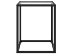 Mesa de Centro 40x40x50 Cm Preto com Vidro Temperado MAISON EXCLUSIVE