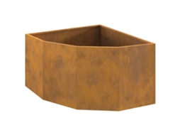 Vaso De Canto Ferro Enferrujado 60 X 60 X 35 Cm Aço Corten Vidaxl