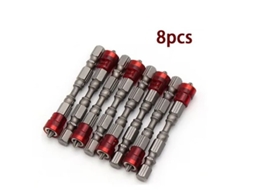Conjunto De Bits De Parafusadeira Cruzada Magnética Anti Derrapante S2 8pcs 6.2mm Largura