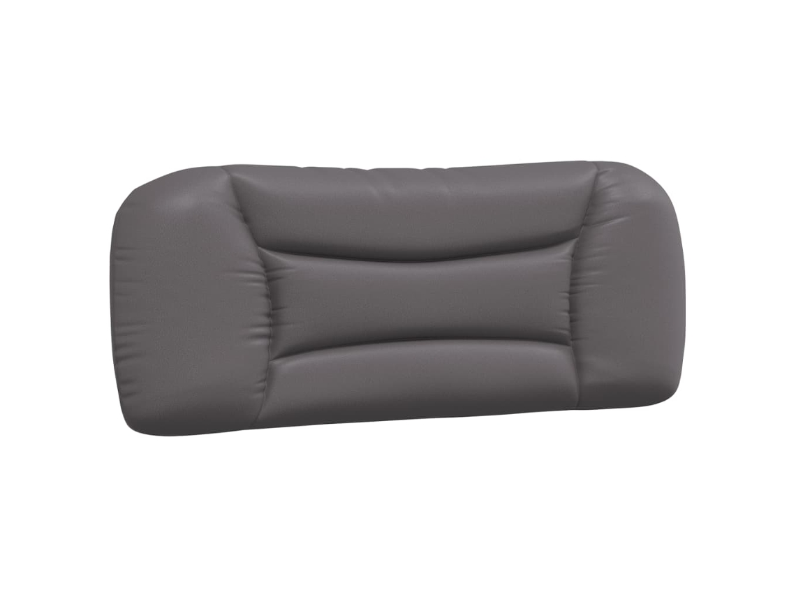 Conjunto 1 Almofadão De Cabeceira Vidaxl Cinzeto Couro Sintético (102 X 15 X 48 Cm)