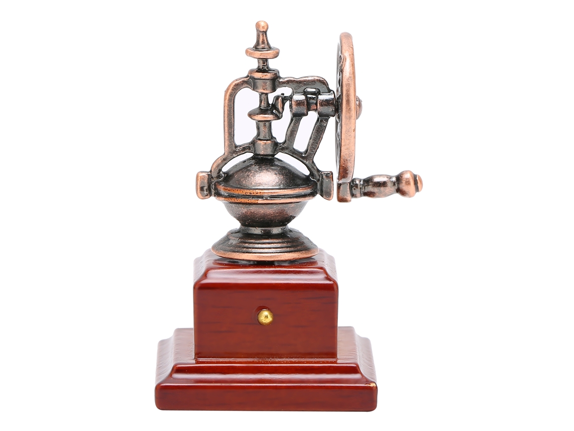 Mali cafeteira de Metal para Casa de Bonecas 1:12 Miniatura Acessório de Cozinha Antiga Bronze