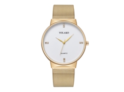 Reloj De Pareja Yolako Elegante De Cuarzo Con Diamantes De Moda (oro)