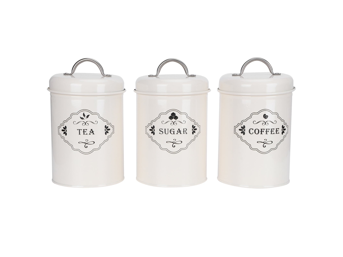 Eyf jarra de Armazenamento Selada de Cozinha Conjunto 3 Peças para Chá Café Açúcar