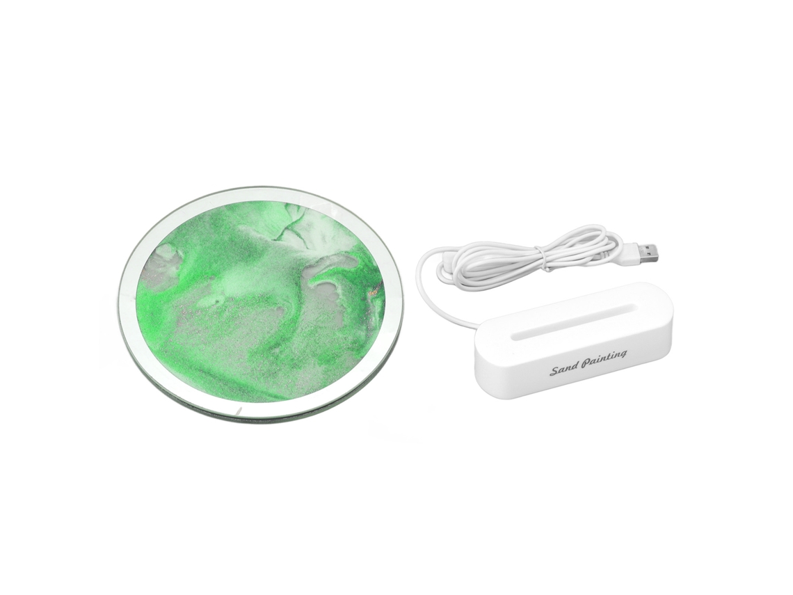 Luminária de Mesa com Areia Movediça, Plugue Usb, Proteção para os Olhos, Decoração Artística CHABERLU