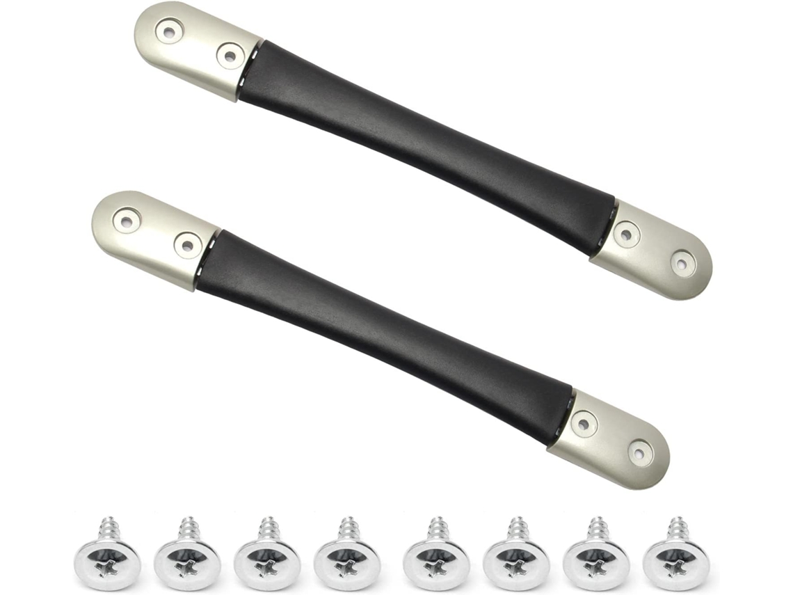 Alça De Puxar Bagagem, 2 Peças, Suporte Lateral De Plástico Alça Mala Viagem, Preta Rb 015b 211x25x20mm