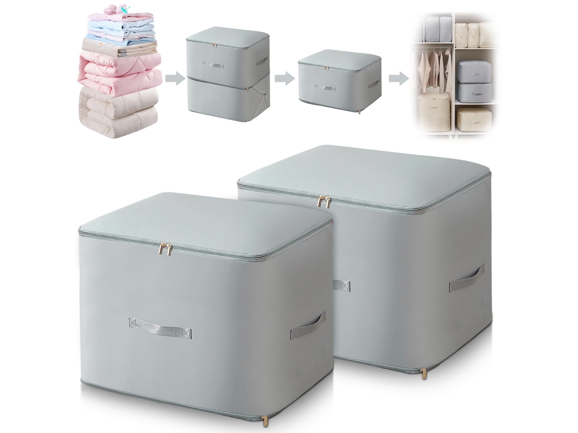 Organizador Autocompressível Ultracompacto, Sacos De Armazenamento Compressíveis Para Edredons E Roupas, 2 Peças