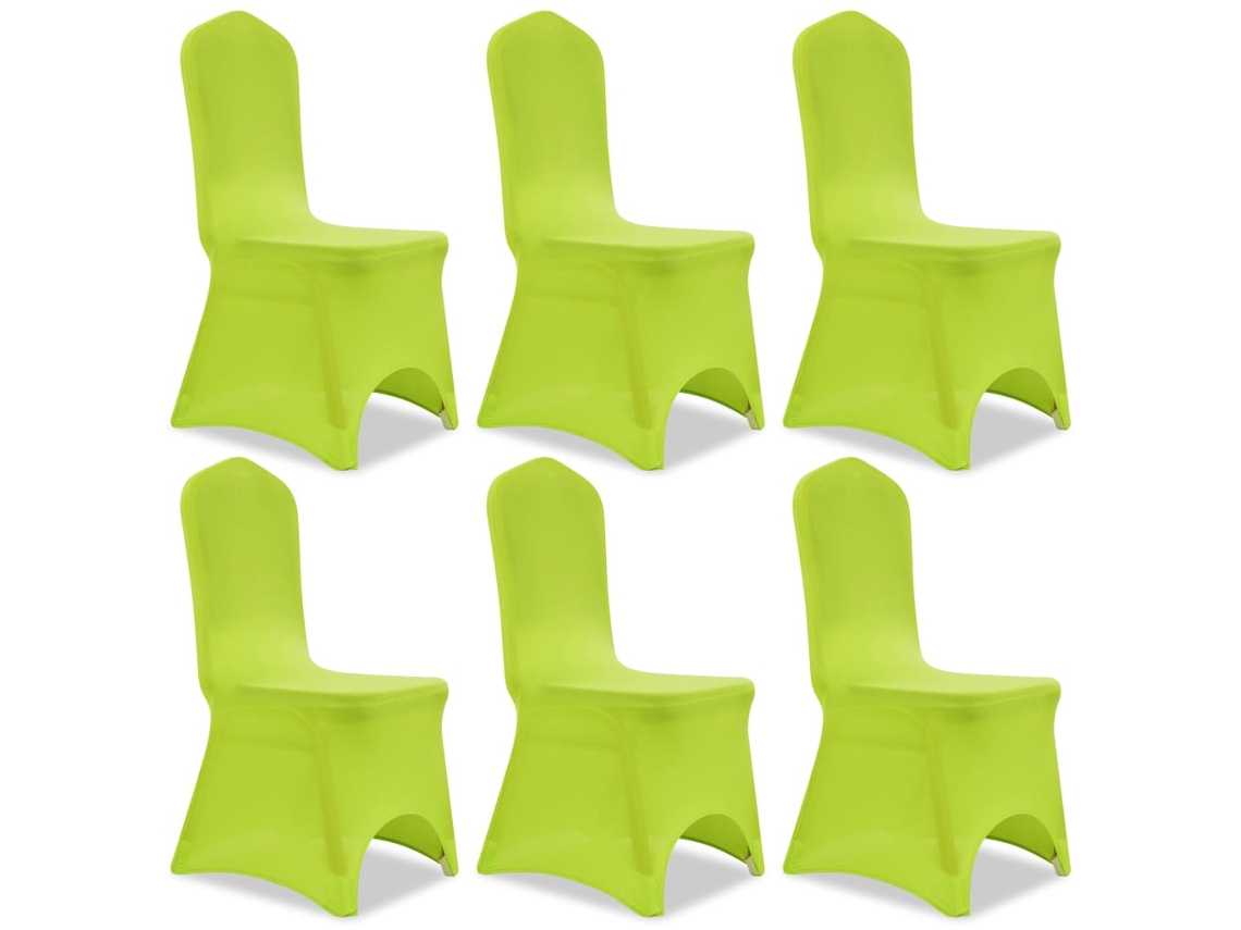 Vidaxl Capa Extensível Para Cadeira 6 Pcs Verde